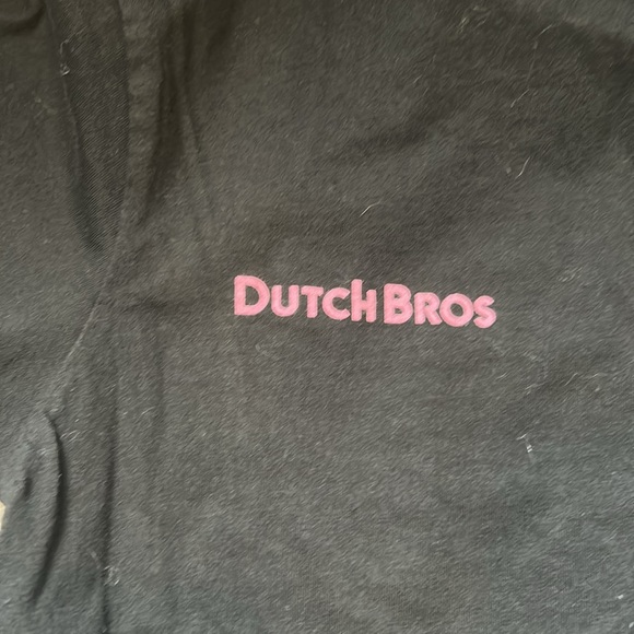 ✌️Dutch Bros Oversized Black T PINK “Whatever You’re..” XSMALL - Picture 4 of 8